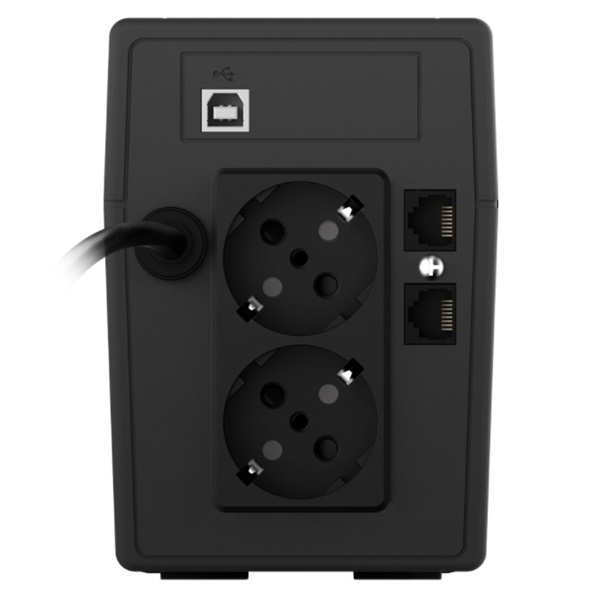 NJOY Szünetmentes 650VA - Cadu 650 (2 Schuko, line-interaktív, USB menedzsment, RJ11/45 vonalvédelem(1Gb/s), fekete) (UPCMTLS665TCAAZ01B)