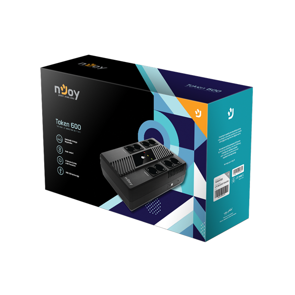 NJOY Szünetmentes Token 600, 600VA, 360W, Line-Interactive (UPCSBLS660TTOAZ01B)