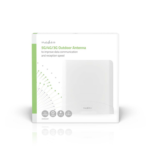 Nedis ANOR5G20WT Beltéri és kültéri antenna, 3G / 4G / 5G, 698 MHz -5000 MHz, Nyereség: 6 dB (ANOR5G20WT)