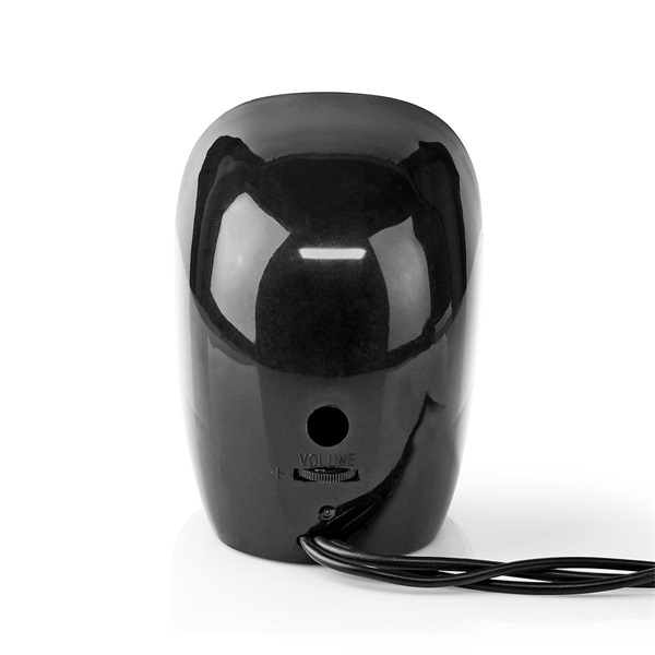 Nedis CSPR10020BK PC hangszóró 2.0, 12 W, 3,5mm sztereo jack, USB-ről táplált, hangerőszabályzó (CSPR10020BK)