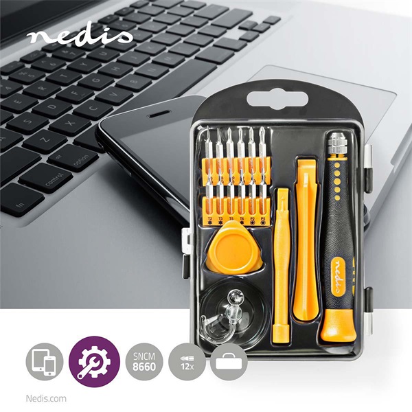 Nedis CSTS10017 17 az 1-ben PC / mobiltelefon / tablet javító szerszám készlet (CSTS10017)