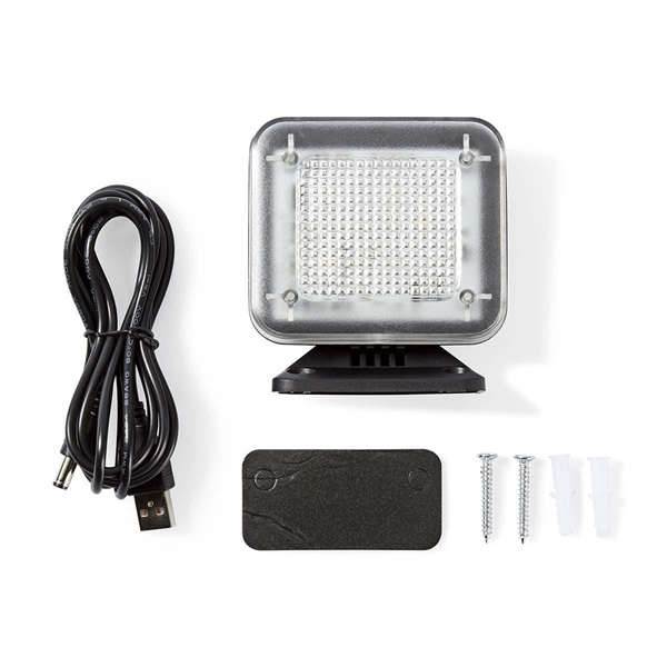 Nedis DUMSTV10BK Tv szimulátor lámpa, valósághű TV effektusok, beépített időzítő, USB, plug and play funkció (DUMSTV10BK)
