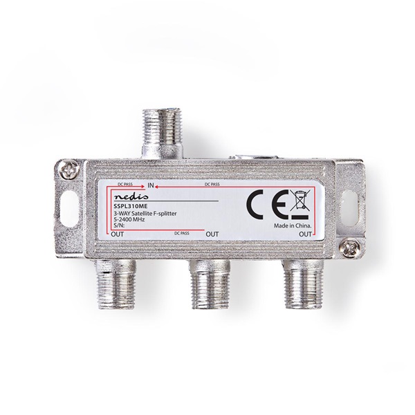Nedis F elosztó 1-be - 3-ki, 5 - 2400 MHz | 6,5 dB, SSPL310ME (SSPL310ME)