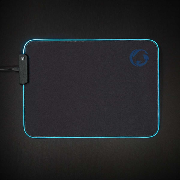 Nedis GMPDL110BK gamer egérpad, Mikroszálas / Gumi,  Fekete, LED világítás (GMPDL110BK)
