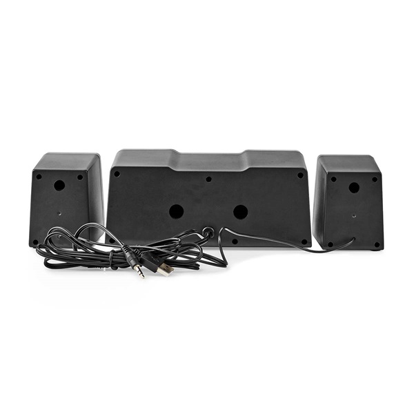 Nedis GSPR21022BK gamer hangszóró készlet, csatornák: 2.2, USB tápellátás, 3,5 mm jack, 48 W, LED, hangerőszabályozó (GSPR21022BK)