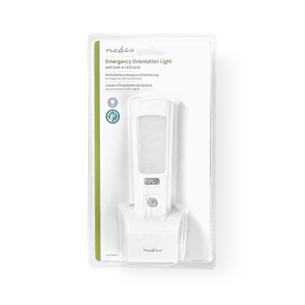 Nedis LNLGTRHWT akkumulátoros 2 az 1-ben LED elemlámpa, éjszakai irányfény, mozgásérzékelős (LNLGTRHWT)