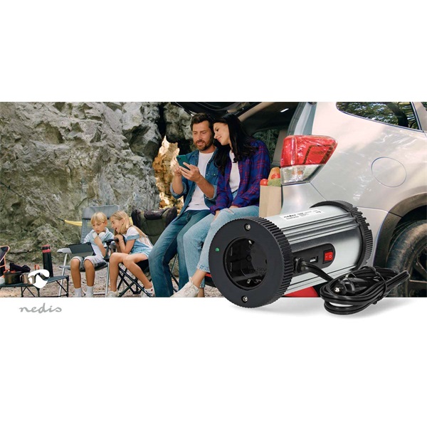 Nedis PIM15012FGY 12V DC - 230V AC inverter, 150W, csatlakozás: szivargyújtós (PIM15012FGY)