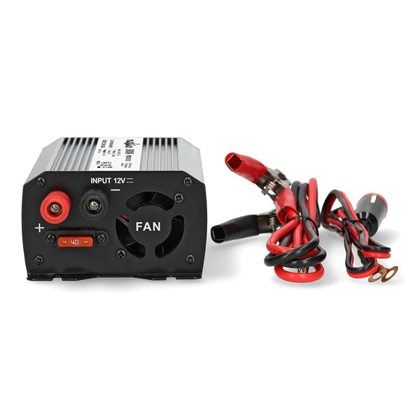 Nedis PIM30012FGY 12V DC - 230V AC inverter, 300W, csatlakozás: szivargyújtós, akku csipesz (PIM30012FGY)