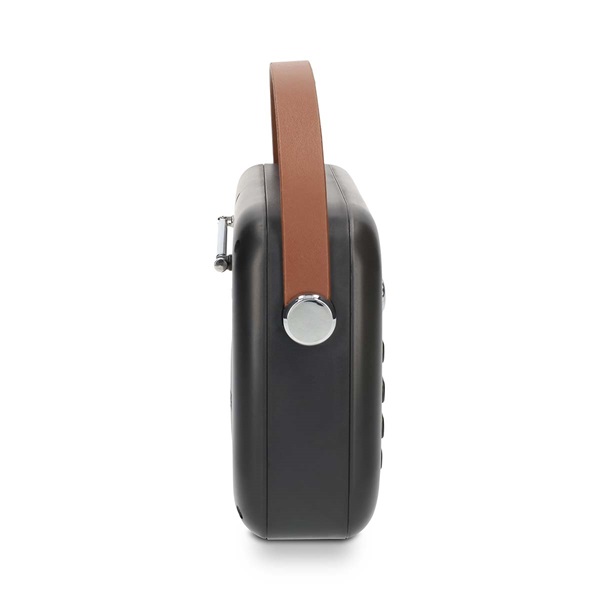 Nedis RDFM2600BK retró FM rádió, Bluetooth® 5.4, AUX bemenet, USB port, 1500 mAh-s lítium-ion akkumulátor (RDFM2600BK)