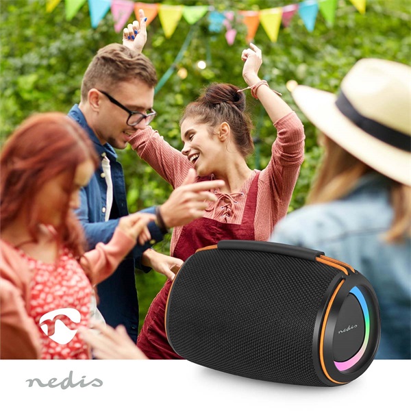 Nedis SPBT2026BK akkumulátoros bluetooth hangszóró 40W, 6 óra játékidő, IPX4, TWS (SPBT2026BK)