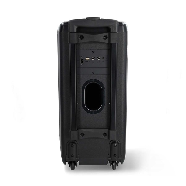 Nedis SPPT2480BK bluetooth hangszóró, hangfal, 2x 5.25" mélynyomó, 2 x 2" magassugárzó, 240W, 5 óra lejátszási idő, akku (SPPT2480BK)