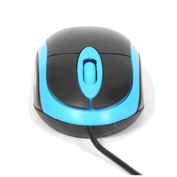 OMEGA Vezetékes Egér Optikai, USB, Fekete-Kék (OM06VBL)