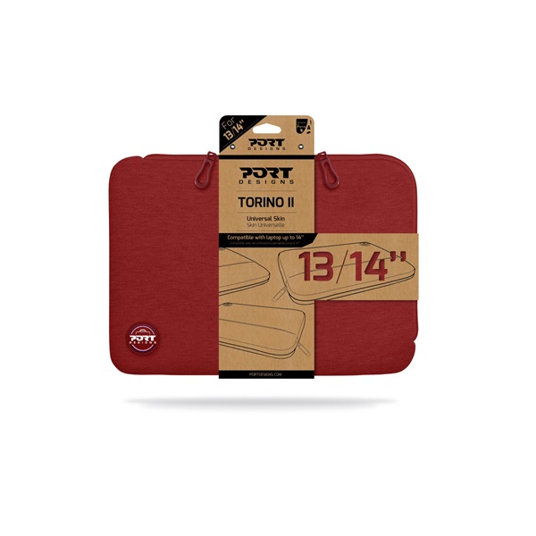 PORT DESIGNS Notebook tok 140413, TORINO II SLEEVE 13-14" RED/Piros (140413)