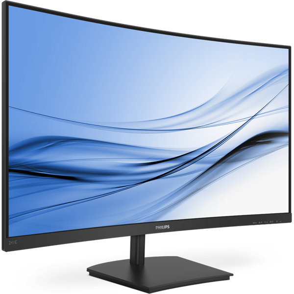 PHILIPS Ívelt VA monitor 23.6" 241E1SCA, 1920x1080, 16:9, 250cd/m2, 4ms, VGA/HDMI, hangszóró (241E1SCA/00)