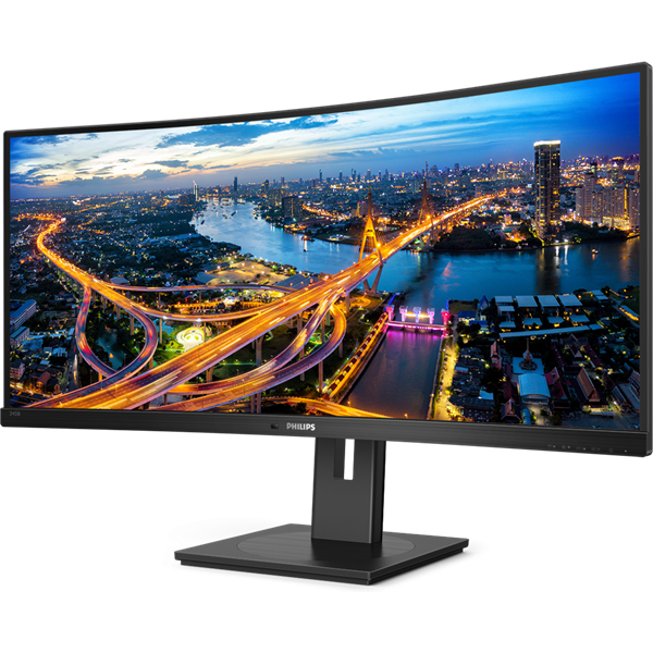 PHILIPS Ívelt VA monitor 34" 345B1C, 3440x1440, 21:9, 300 cd/m2, 5ms, HDMI/DisplayPort/USB-C/4xUSB, LAN, hangszóró (345B1C/00)