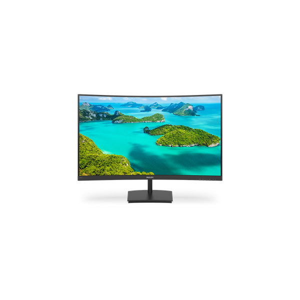 PHILIPS Ívelt VA monitor 23.6" 241E1SC, 1920x1080, 16:9, 250cd/m2, 4ms, VGA/HDMI (241E1SC/00)