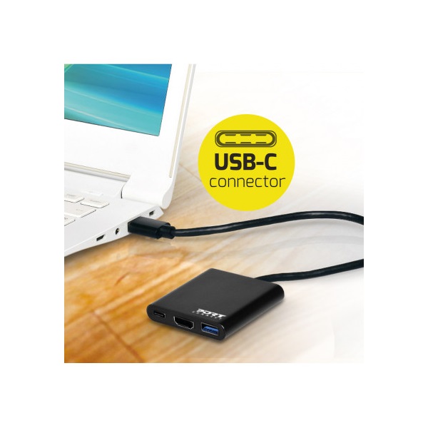 PORT DESIGNS dokkoló, USB-C MINI DOCKING STATION WITH HDMI (900140)