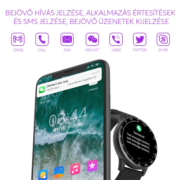 QUAZAR Q-H30 Okosóra (Matt fekete óra, fekete szilikonszíj) (QZR-Q-H30-SWBL)