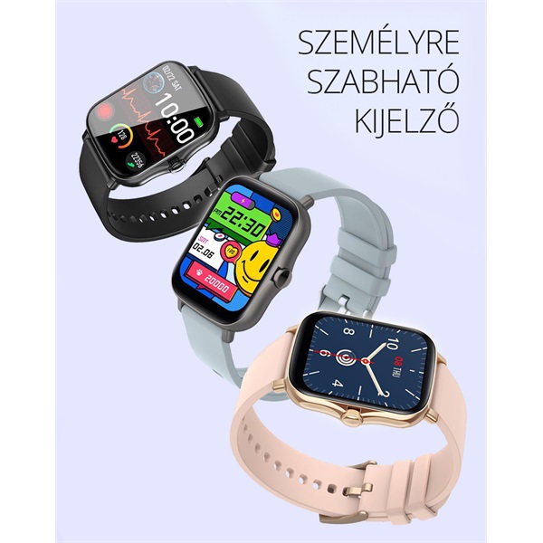 QUAZAR Q-YPRO20 PHONE unisex okosóra hívás funkcióval, Szürke (QZR-Q-YPRO20-SWST)