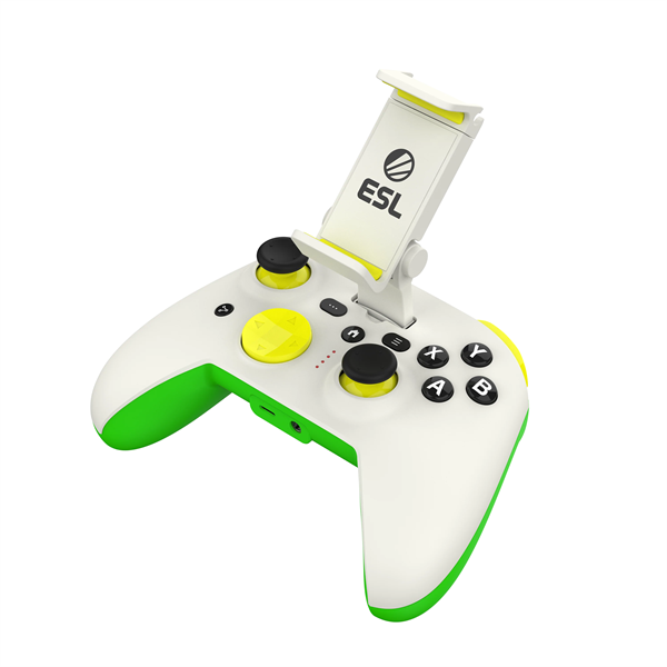 RiotPWR™ ESL Gaming Controller for iOS (White/Green) (RP1950ESL)