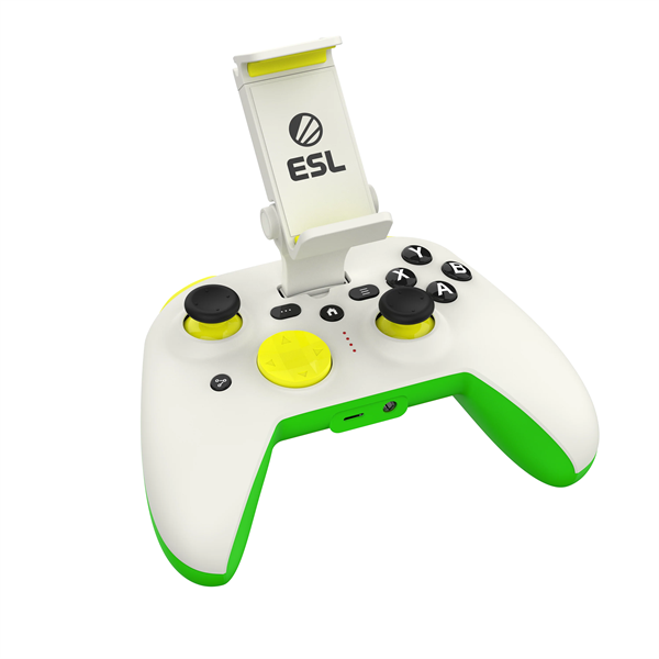 RiotPWR™ ESL Gaming Controller for iOS (White/Green) (RP1950ESL)