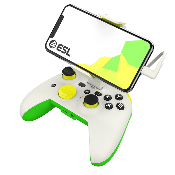 RiotPWR™ ESL Gaming Controller for iOS (White/Green) (RP1950ESL)