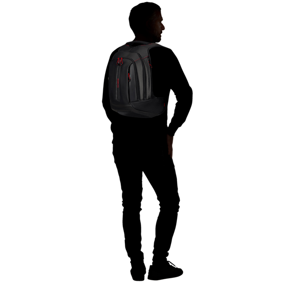 SAMSONITE Notebook hátizsák 140871-1041, LAPTOP BACKPACK M 15.6" (BLACK) -ECODIVER (140871-1041)