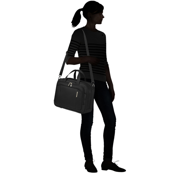 SAMSONITE Notebook táska 143334-7416, LAPTOP SHOULDER BAG (OZONE BLACK) -RESPARK (143334-7416)