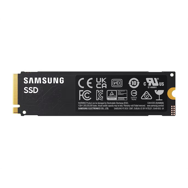 SAMSUNG 990, PCIe 4.0, NVMe 2.0, 1TB  R: 7150 MB/s  W: 7250 MB/s (MZ-V9V1T0BW)
