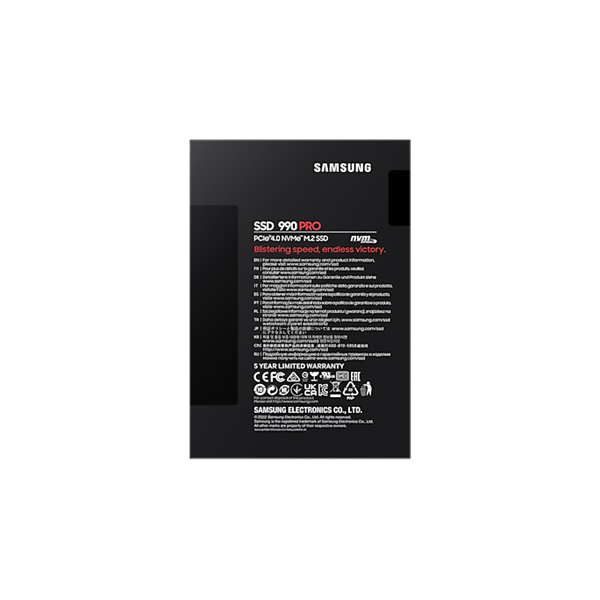 SAMSUNG 990 PRO PCIe 4.0 NVMe M.2 SSD, 1TB (MZ-V9P1T0BW)