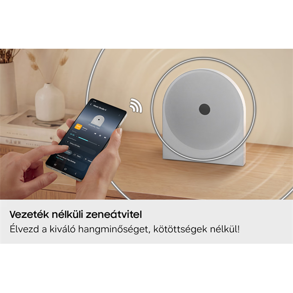 SAMSUNG HW-LS51H Wifi-bluetooth vezeték nélküli hangszóró, Fehér (HW-LS51H/EN)