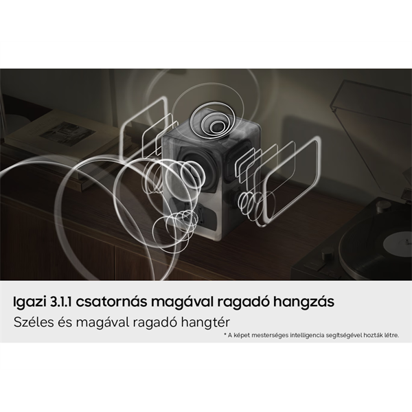 SAMSUNG HW-LS70H WiFi-Bluetooth vezeték nélküli hangszóró, Fekete (HW-LS70H/EN)