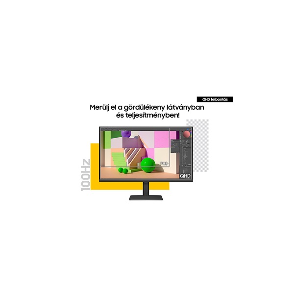 SAMSUNG IPS 100Hz monitor 32" S60D, 2560x1440, 16:9, 350cd/m2, 5ms, HDMI/DisplayPort/3xUSB, Pivot (LS32D600EAUXEN)