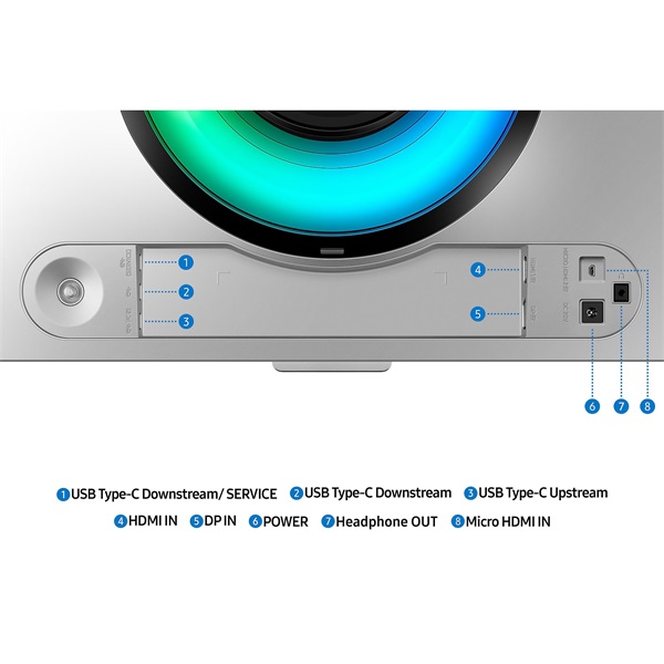 SAMSUNG Ívelt Gaming 240Hz OLED monitor 49" G93SD, 5120x1440, 32:9, 250cd/m2, 0.03ms, HDMI/MicroHDMI/DP (LS49DG934SUXEN)