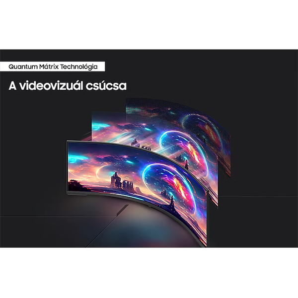 SAMSUNG Ívelt Gaming 240Hz VA monitor 57" G95NC, 7680x2160, 32:9, 420cd/m2, 1ms, 3xHDMI/DP/2xUSB (LS57CG952NUXEN)