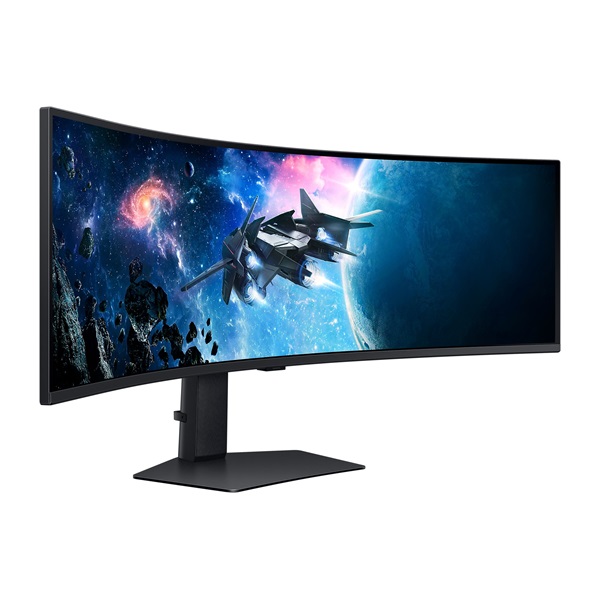 SAMSUNG Ívelt Gaming 240Hz VA monitor 49" G9 G95C, 5120x1440 DQHD 2K, 32:9, 450cd/m2, 1ms, HDMI,DP/USB (LS49CG950EUXEN)