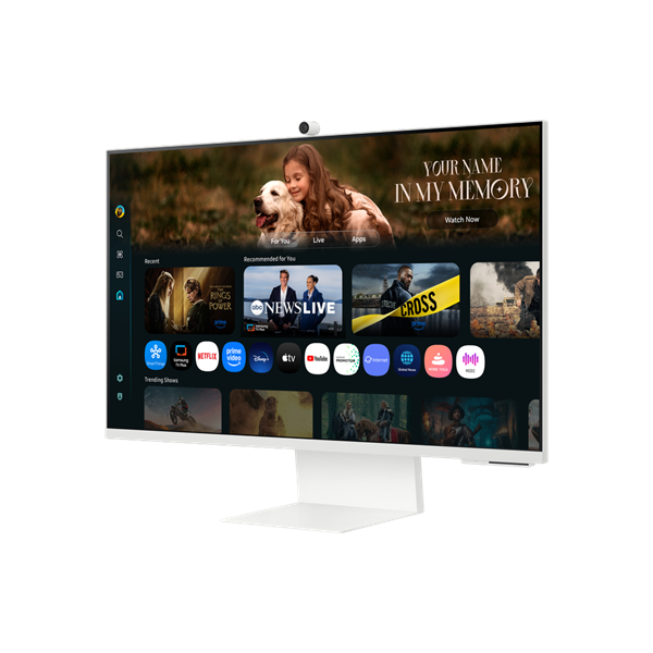 SAMSUNG M8 M80F Vision AI Smart 4K monitor 32", 3840x2160, 16:9, 400cd/m2, 4 ms, HDMI/2xUSB/1xUSB-C, hangszóró, Fehér (LS32FM801UUXDU)