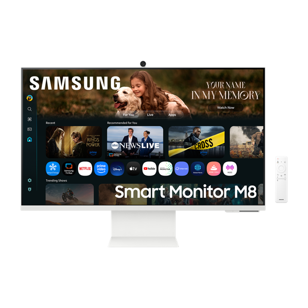 SAMSUNG M8 M80F Vision AI Smart 4K monitor 32", 3840x2160, 16:9, 400cd/m2, 4 ms, HDMI/2xUSB/1xUSB-C, hangszóró, Fehér (LS32FM801UUXDU)