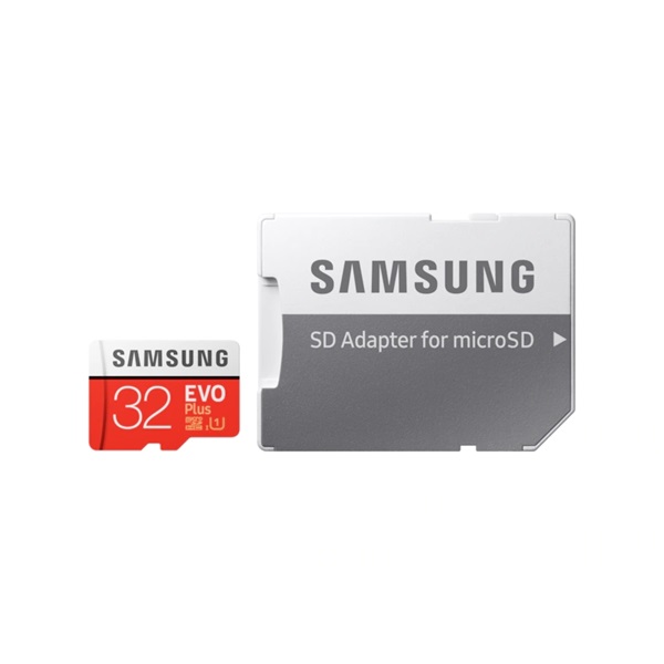 SAMSUNG Memóriakártya EVO Plus microSD kártya 32GB, CLASS 10, UHS-1 Grade1, + Adapter, R95/W20 (MB-MC32GA/EU)