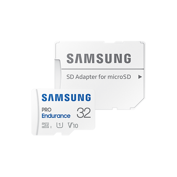 SAMSUNG Memóriakártya, PRO Endurance microSD kártya 32GB, CLASS 10, UHS-I (SDR104), + SD Adapter, R100/W30 (MB-MJ32KA/EU)