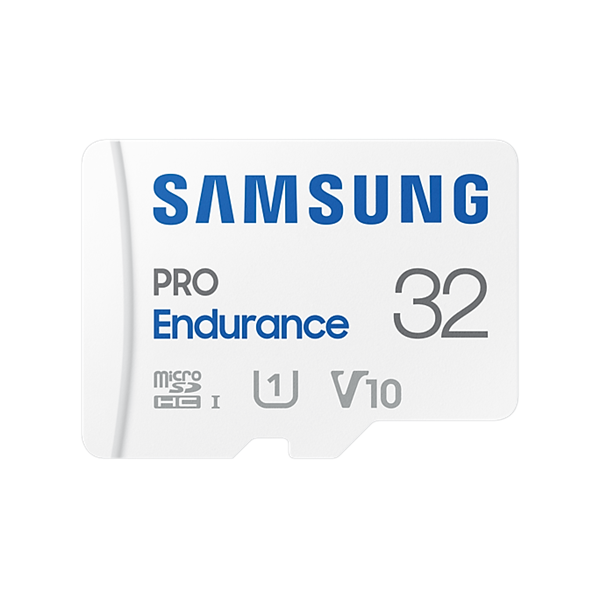 SAMSUNG Memóriakártya, PRO Endurance microSD kártya 32GB, CLASS 10, UHS-I (SDR104), + SD Adapter, R100/W30 (MB-MJ32KA/EU)