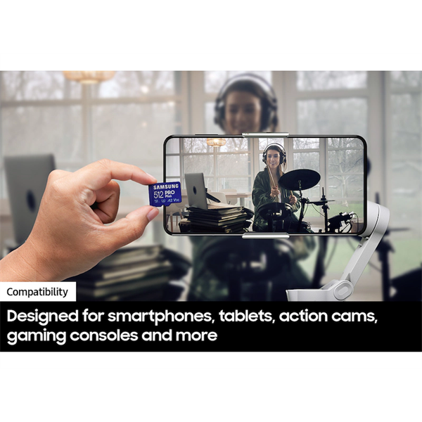 SAMSUNG Memóriakártya, PRO Plus + Reader microSDXC 128GB, CLASS 10, UHS-I, U3, V30, A2, R180/W130 (MB-MD128SB/WW)