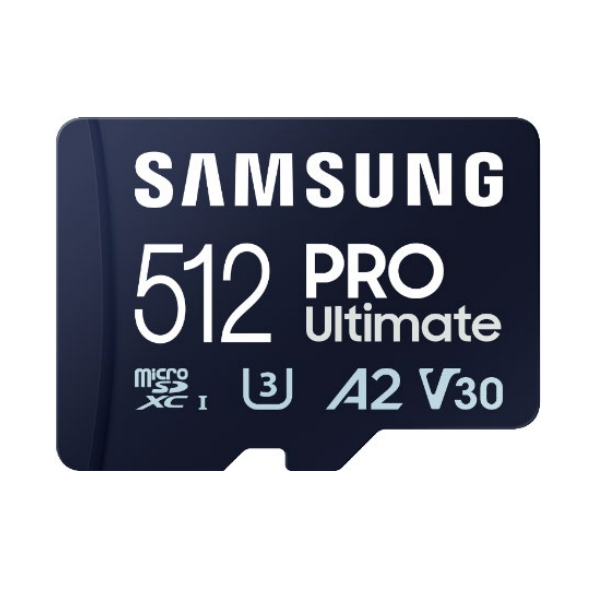 SAMSUNG Memóriakártya, PRO Ultimate microSD with Reader 512GB, Class 10, V30, A2, Grade 3 (U3), R200/W130, +Adapter (MB-MY512SB/WW)