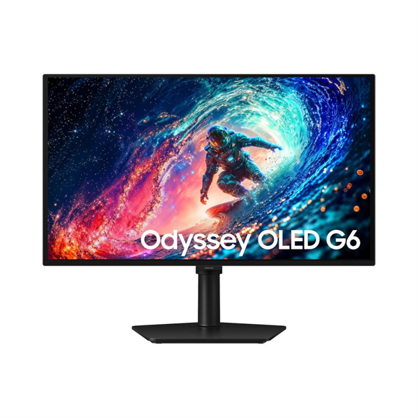 SAMSUNG Gaming 240Hz Odyssey G6 OLED monitor 27", QHD (2560x1440), 16:9, 200cd/m2, 0,03ms, DisplayPort/HDMI, (LS27HG612SUXEN)