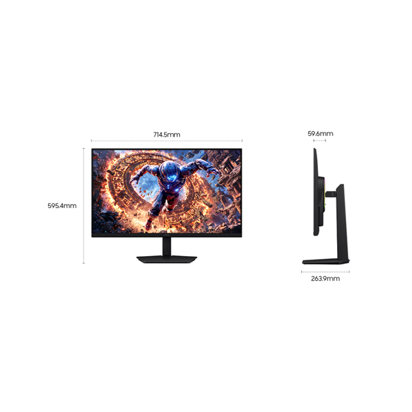 SAMSUNG Odyssey G8 G80HS 6K 165Hz / 3K 330Hz Gaming Monitor 32", 3072x1728, 16:9, 350cd/m2, 1ms, 1xDP/2xHDMI/USB-A/USB-B (LS32HG802ESXEN)