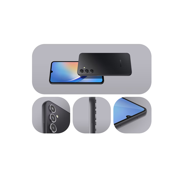 SAMSUNG Okostelefon Galaxy A34 5G (Király Grafit, 128 GB) (SM-A346BZKAEUE)