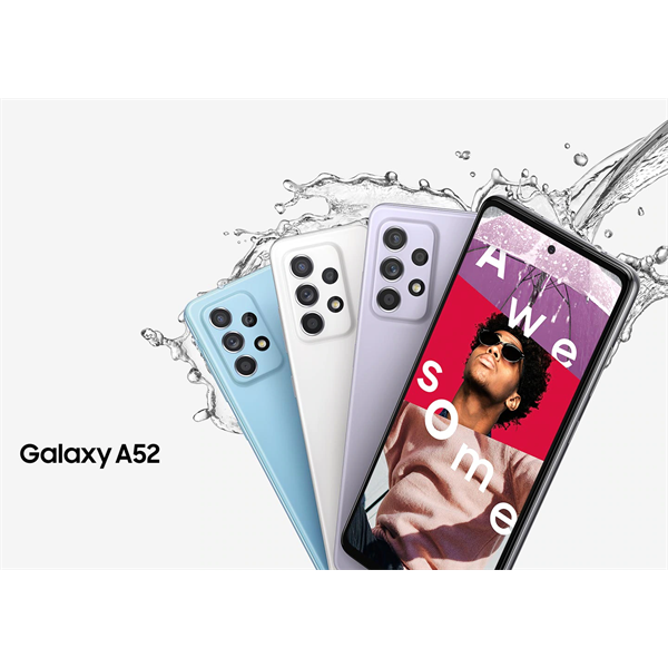SAMSUNG Okostelefon Galaxy A52 (SM-A525F/DS White/A52 4G DualSIM/128 GB) (SM-A525FZWGEUE)