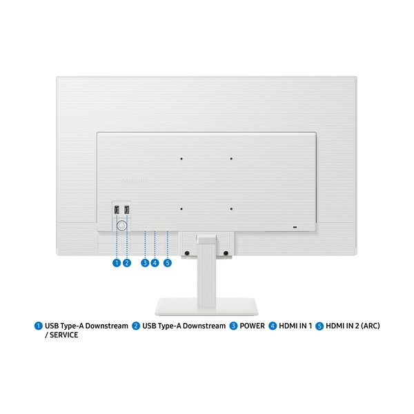 SAMSUNG SMART IPS monitor 27" M5, 1920x1080, 16:9, 250cd/m2, 5ms, 2xHDMI/2xUSB/WiFi/Bluetooth, hangszóró, fehér (LS27FM501EUXDU)