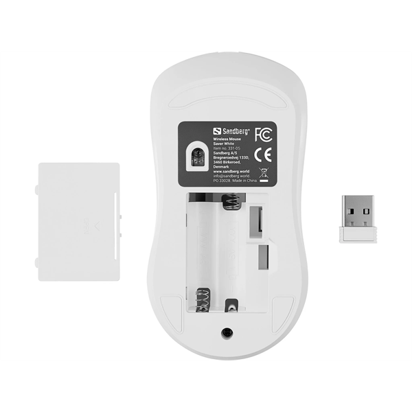 SANDBERG Egér, Wireless Mouse, fehér (331-05)