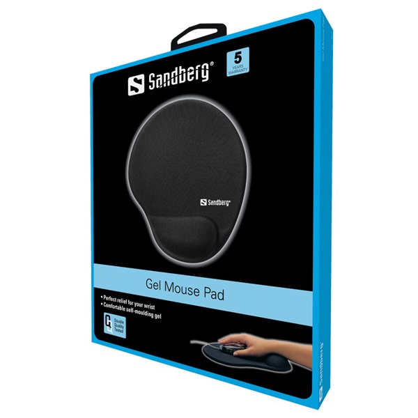 SANDBERG Egérpad és ergonomikus eszköz, Gel Mousepad with Wrist Rest (520-23)